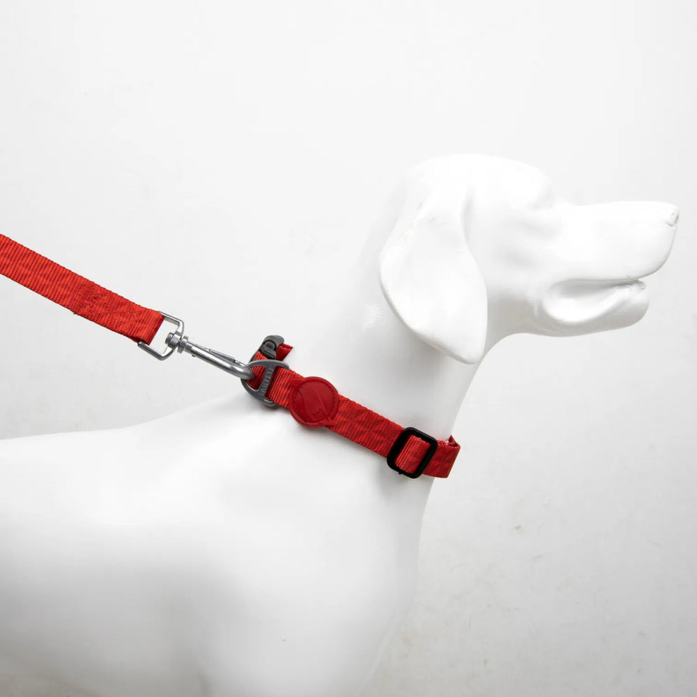 Tailpetz Prism Red Dog Collar Durable Comfort Fit Large