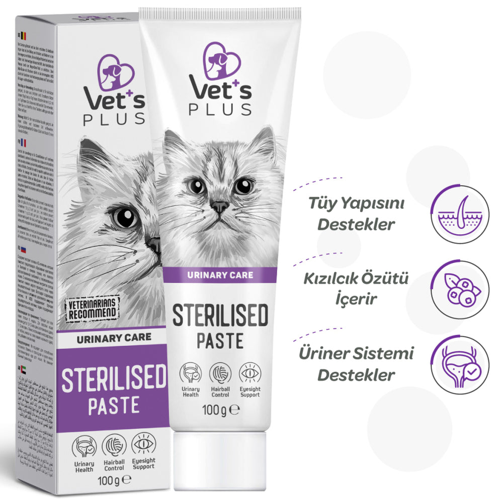 Vet's Plus Sterilized Cat Malt Paste for Urinary Support 100g