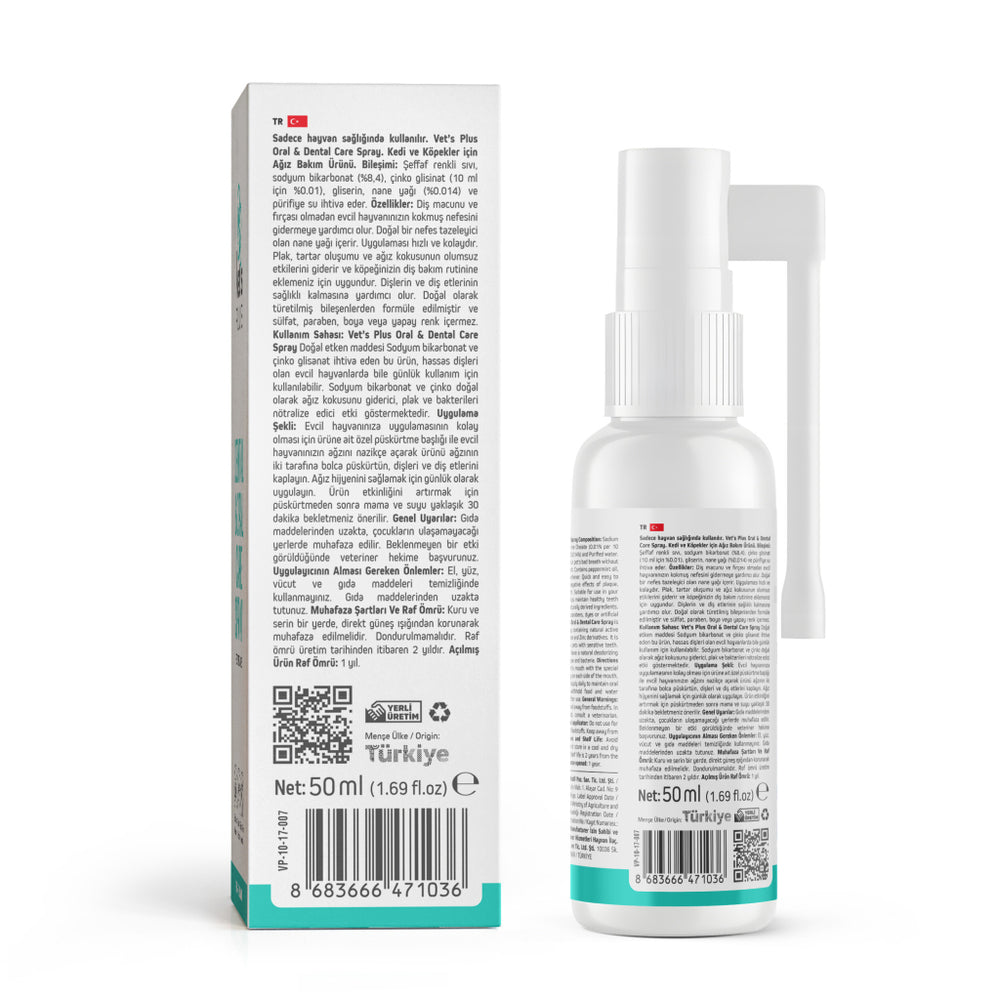Vet'S Plus Pet Oral Care Spray for Fresh Breath 50ml