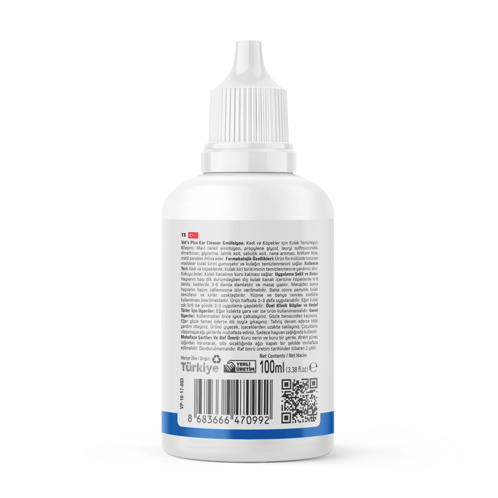 Vet's Plus Pet Ear Cleaning Solution for Odor Control 100ml