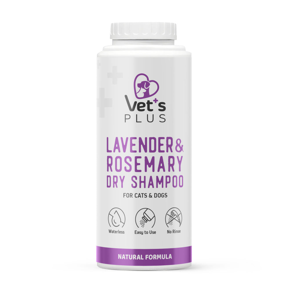 Vet's Plus Lavender & Rosemary Dry Shampoo for Cats & Dogs 100g