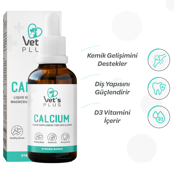 Vet's Plus Calcium Bone & Teeth Support Drops for Pets 50ml