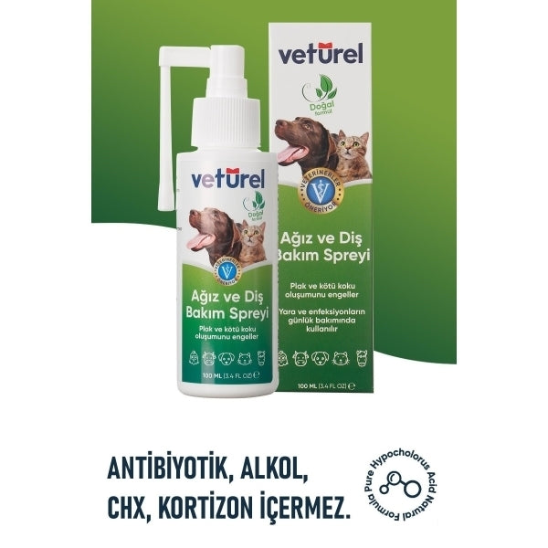 Veturel Pet Oral and Dental Care Spray for Plaque Control 100ml