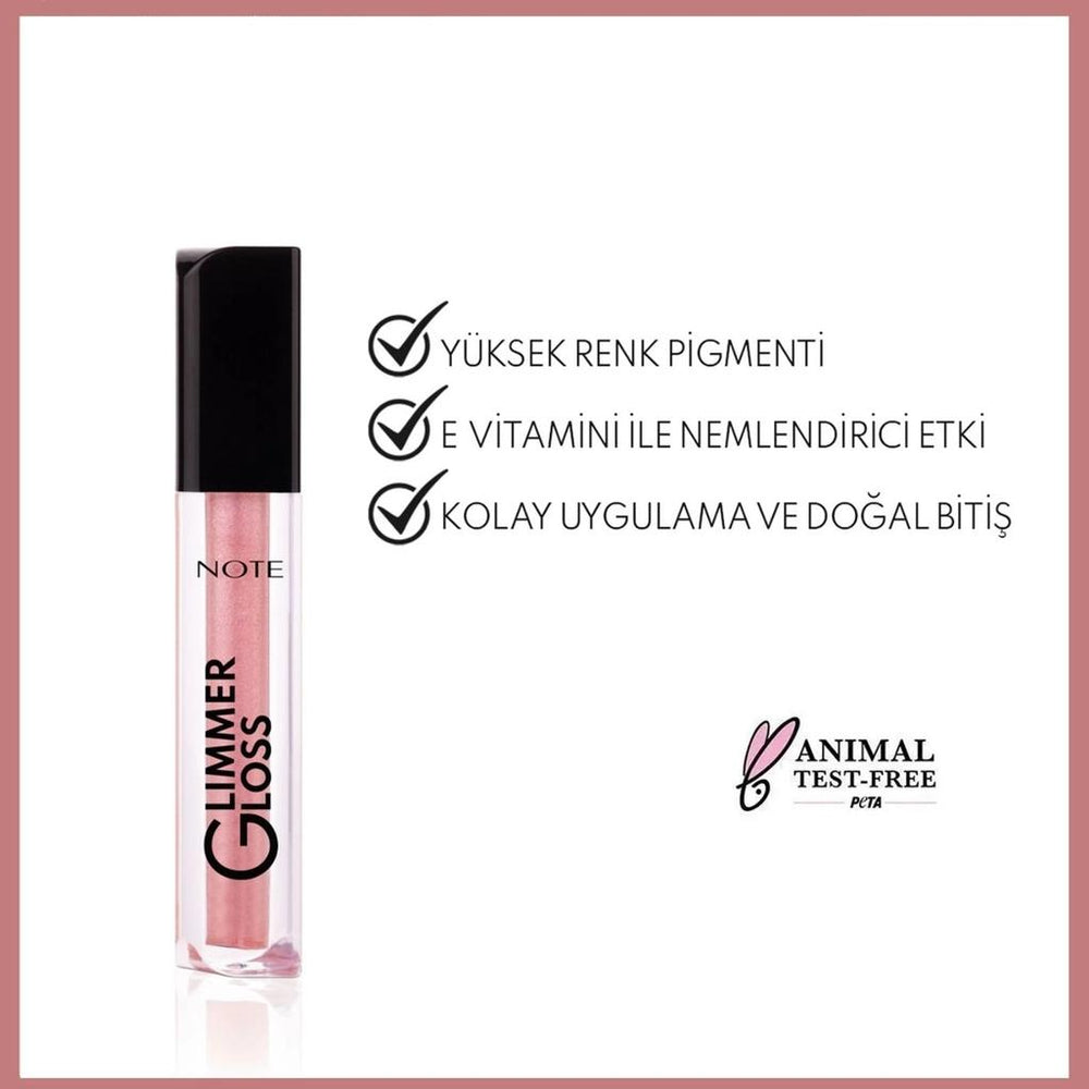 Note Cosme Glimmer Gloss Hydrating Lip Gloss 20 Sugar Baby