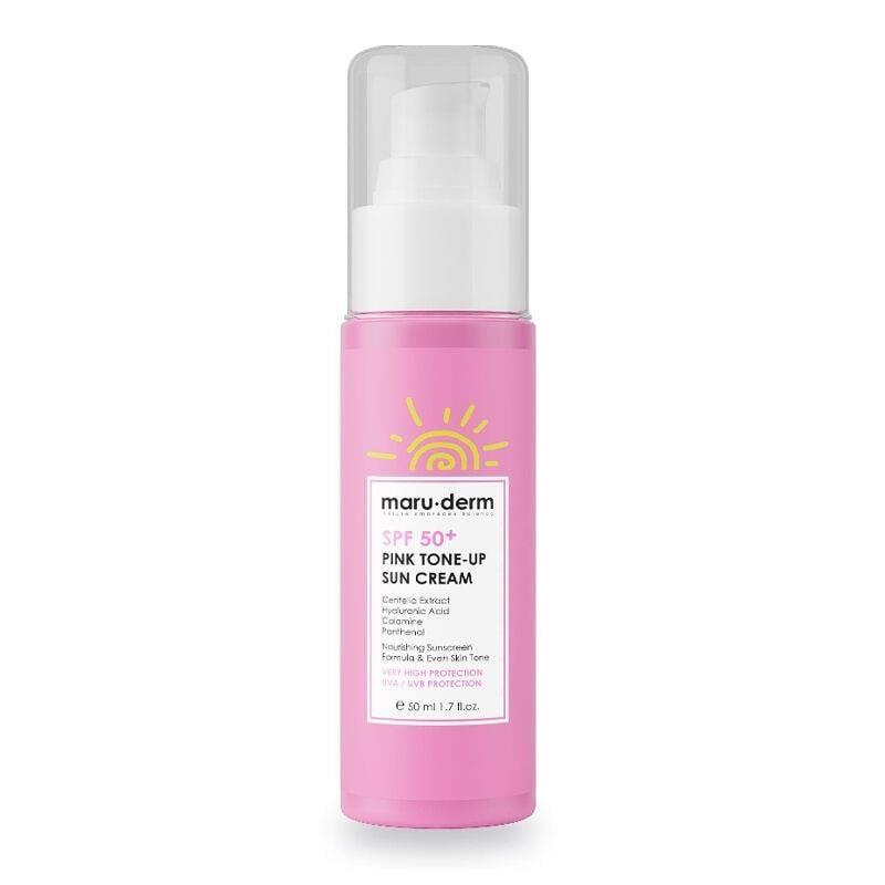 Maruderm SPF 50+ Pink Tone Up Sunscreen: Evens Skin Tone, Reduces Redness, Korean Formula - High UV Protection Maruderm SPF 50+ Pink Sunscreen: Tone Up & Protect! SPF 50+ sunscreen, tone up sunscreen, skin tone evening sunscreen, sunscreen for redness, Korean sunscreen, sunscreen for all skin types, Maruderm sunscreen, pink tone sunscreen, calamine sunscreen, Centella extract sunscreen, sunscreen, sun protection, redness reduction, even skin tone, radiant skin, Korean beauty, calamine, Centella extract, non