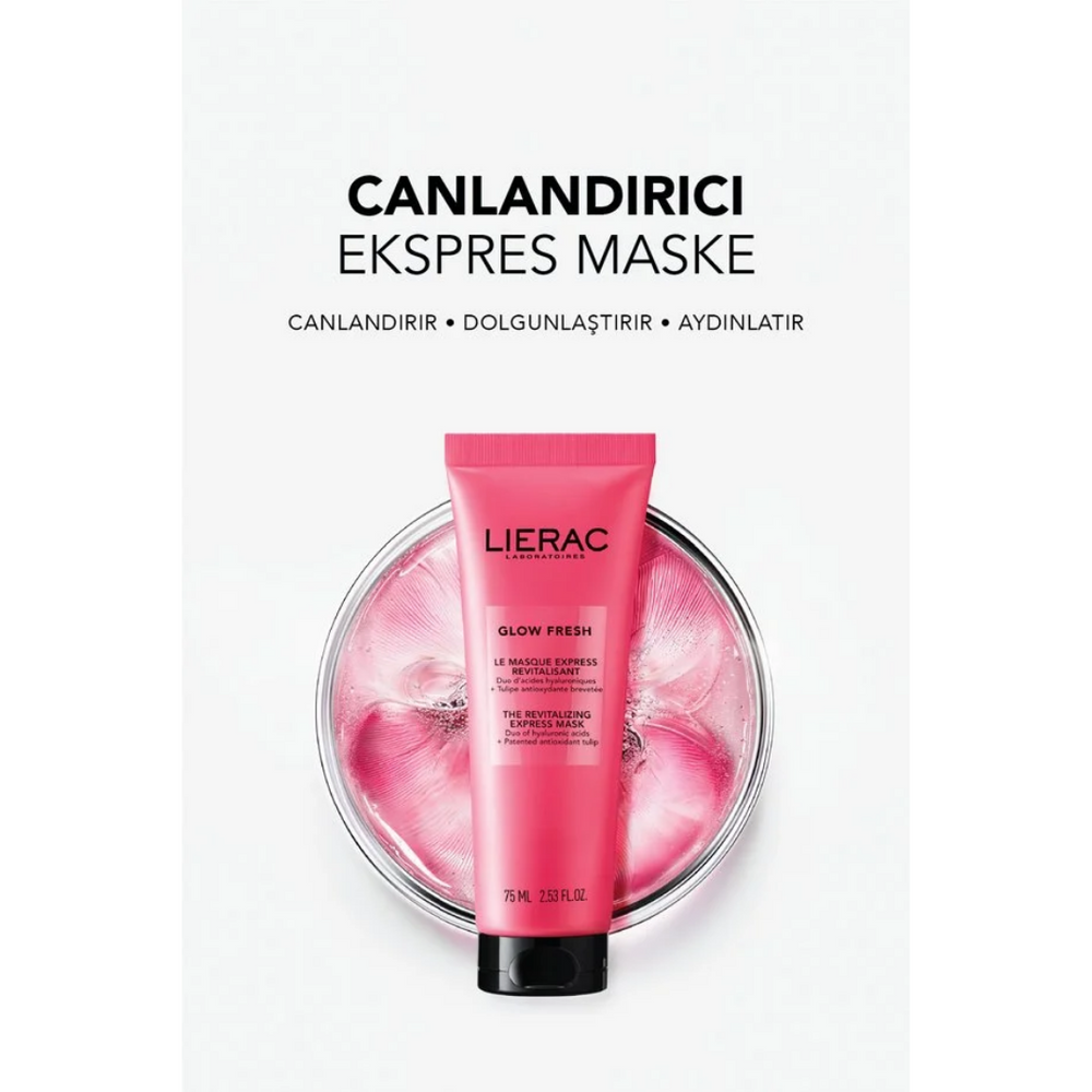 Lierac Glow Fresh The Revitalizing Express Face Mask with Hyaluronic Acid 75 ml