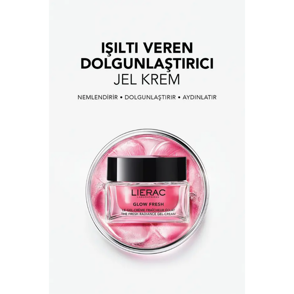 Lierac Glow Fresh Radiance Gel-Cream 50 ml - Hyaluronic Acid Hydrating Gel Cream