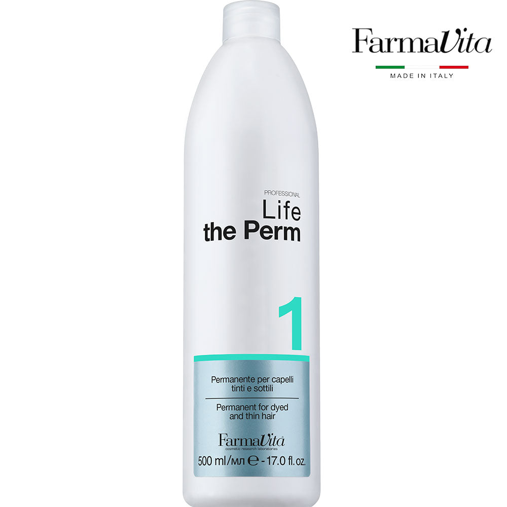 Farmavita Life Perma No 1 Perm Lotion for Color-Treated Hair 500 ml