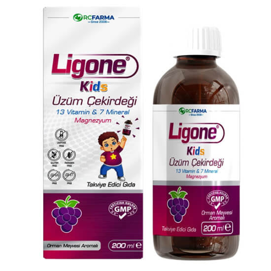 Rcfarma Ligone Kids Grape Seed Liquid Supplement 200 ml