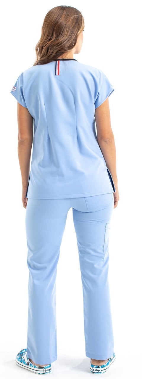 Labor Dr. Elastik Lycra Women's Surgical Scrubs in Sea Blue