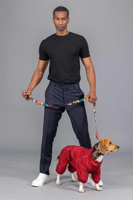 Lindo Dogs Quattro Nova Dog Raincoat, Size 5 - Rain & Wind Protection