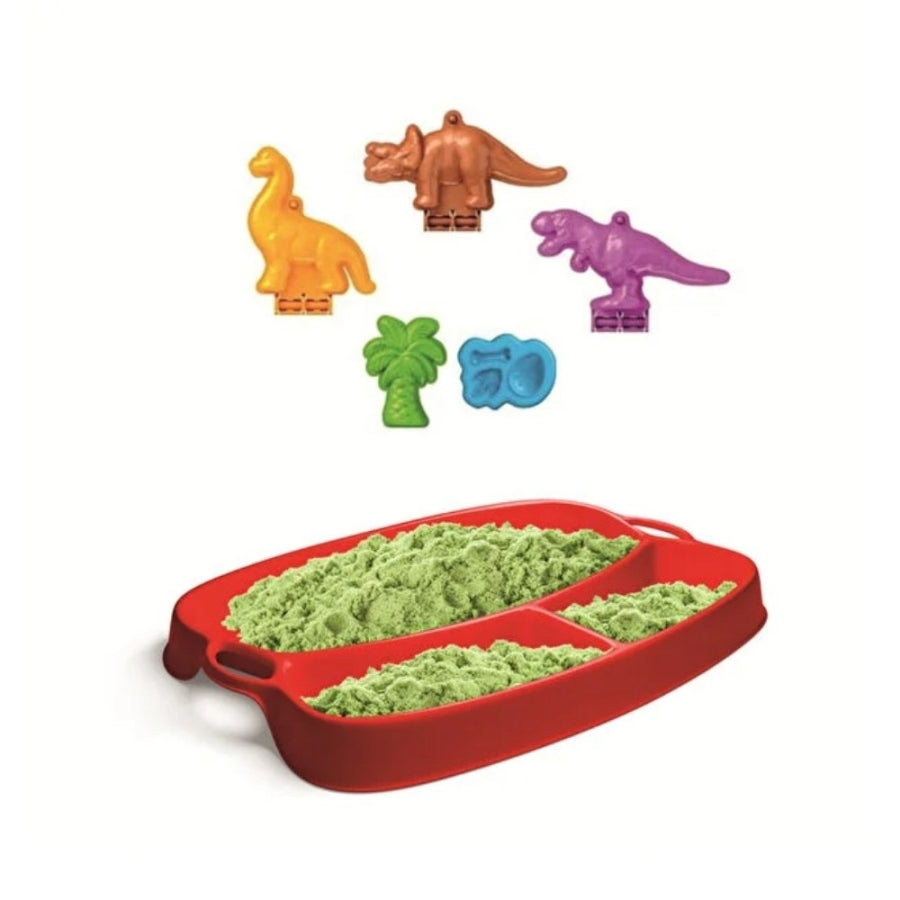 Lino Kinetic Sand Dinosaur Set with Tray and Molds 350g