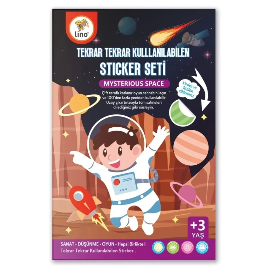 Lino Space Reusable Sticker Set for Creative Play