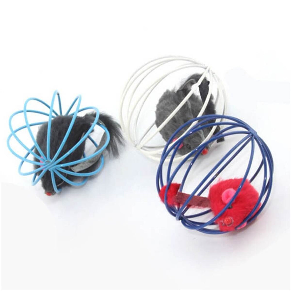 Lionpets Mouse in Cage Cat Toy for Active Play