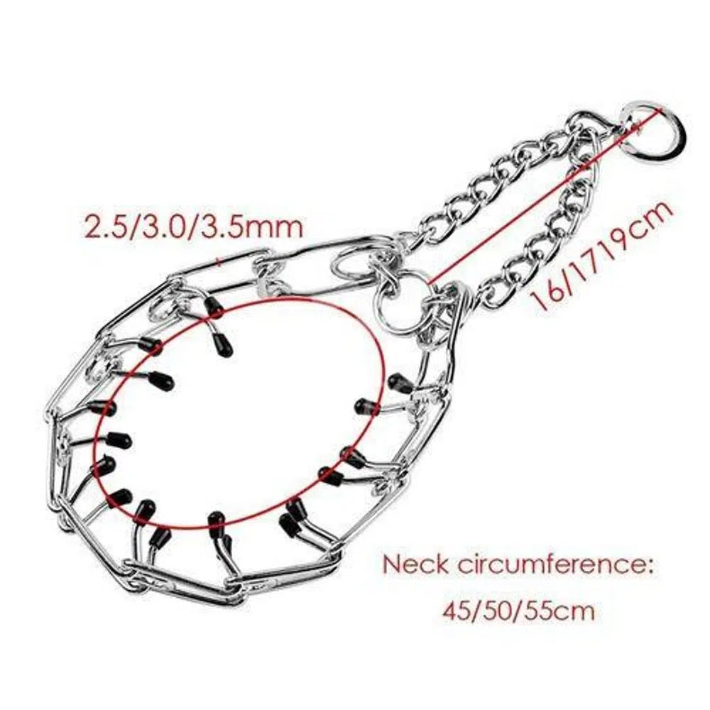 Lion Prong Training Chain Collar for Dogs 3.5mm x 55cm