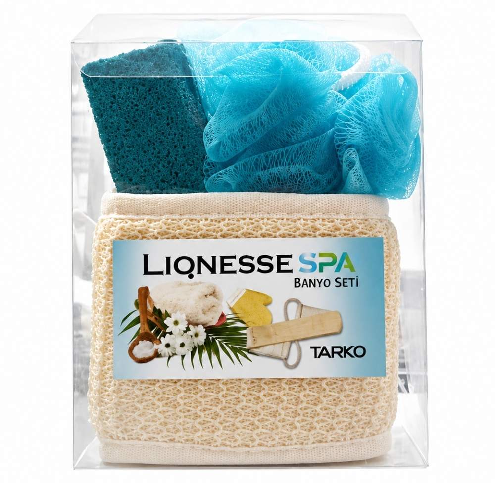 Lionesse Bath Loofah Set BS-001 for Gentle Cleansing 1 Pack