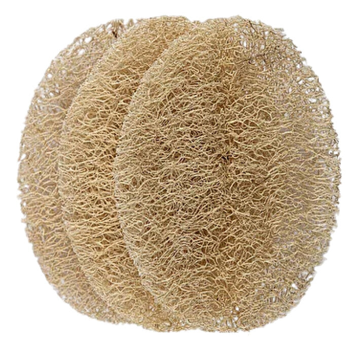 Lionesse Natural Loofah Exfoliating Face Discs 3-Pack