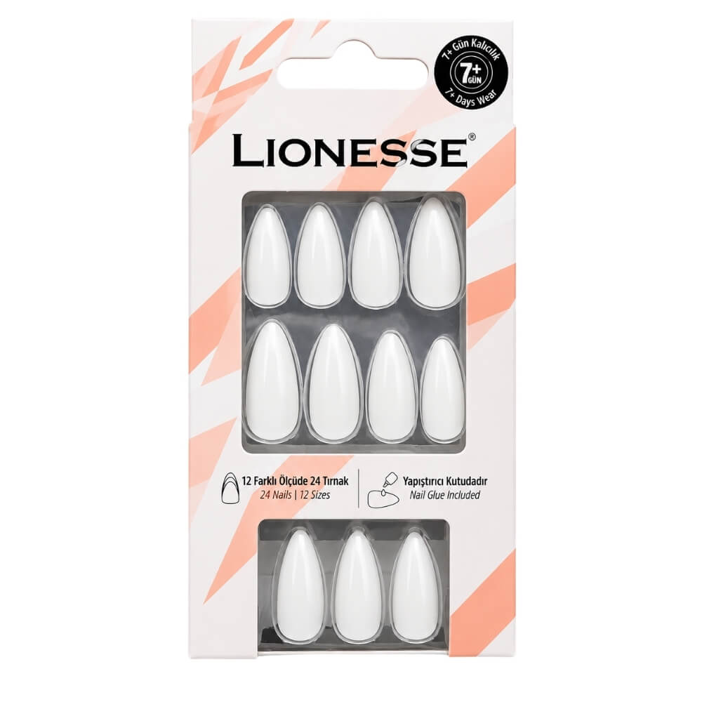 Lionesse A-90 False Nails for Natural Manicure Look 12pc