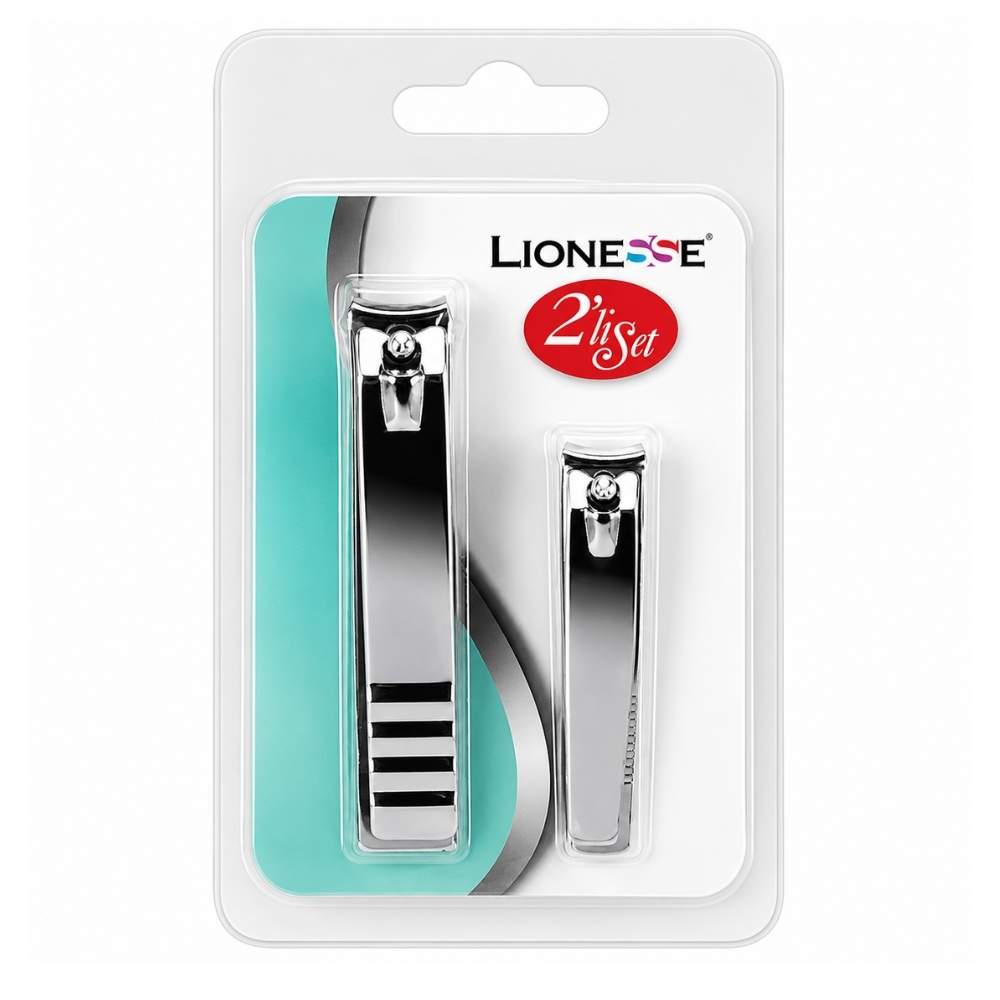 Lionesse 5106 Nail Clipper Set for Clean Grooming 2-Piece