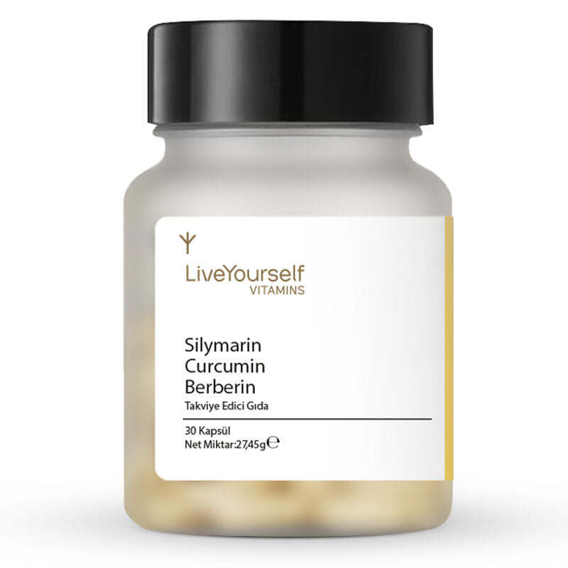 LiveYourself Silymarin & Curcumin Herbal Support 30 Capsules