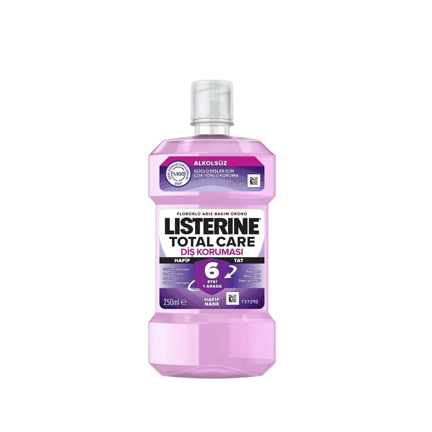 Listerine Total Care Mild Flavor Mouthwash for Effective Oral Hygiene - 250ml Listerine Total Care Mouthwash for Oral Hygiene Listerine Total Care, Mouthwash, Mild flavor mouthwash, Oral care, Antiseptic mouthwash, Oral hygiene products, Healthy gums, Healthy teeth, Germ killing mouthwash, Daily oral care, Gentle mouthwash