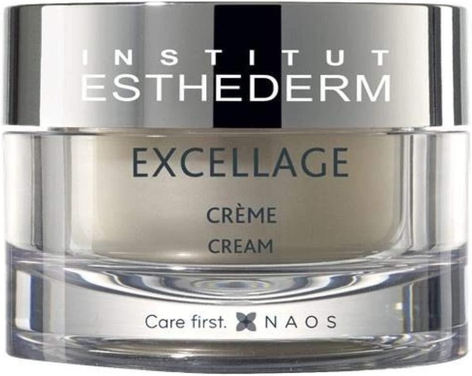 excellage-cream-50ml, Institut Esthederm Excellage Cream close-up, Hydrating cream for youthful skin Institut Esthederm Excellage Cream - Youthful Radiance | 50 ml Institut Esthederm Excellage Cream 50 ml skincare, anti-aging, moisturizer, firming-cream, women, hydrating-cream, camellia-extract, omega-3-6-9, excellage-cream, ai-generated