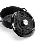 LAVA Cast Iron Cookware Pot - 28cm Enamel Coated Large Capacity Cooking Pot for Family Gatherings