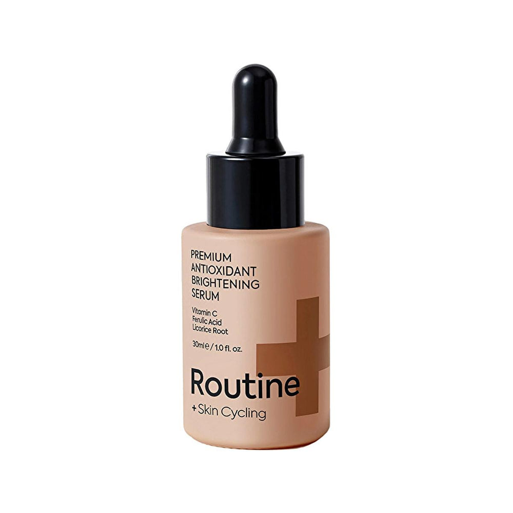 Routine+ Antioxidant Brightening Serum with 10% Vitamin C & 5% Ferulic Acid - Vegan Skincare for Brighter, - view 2