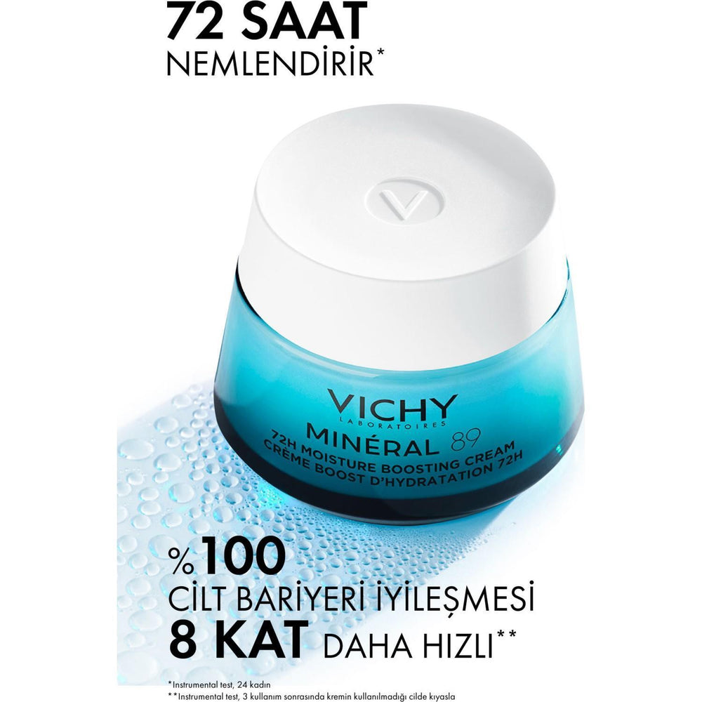 Vichy Mineral 89 Light Cream - Long-Lasting Hydration Moisturizer for Normal to Combination Skin - view 2