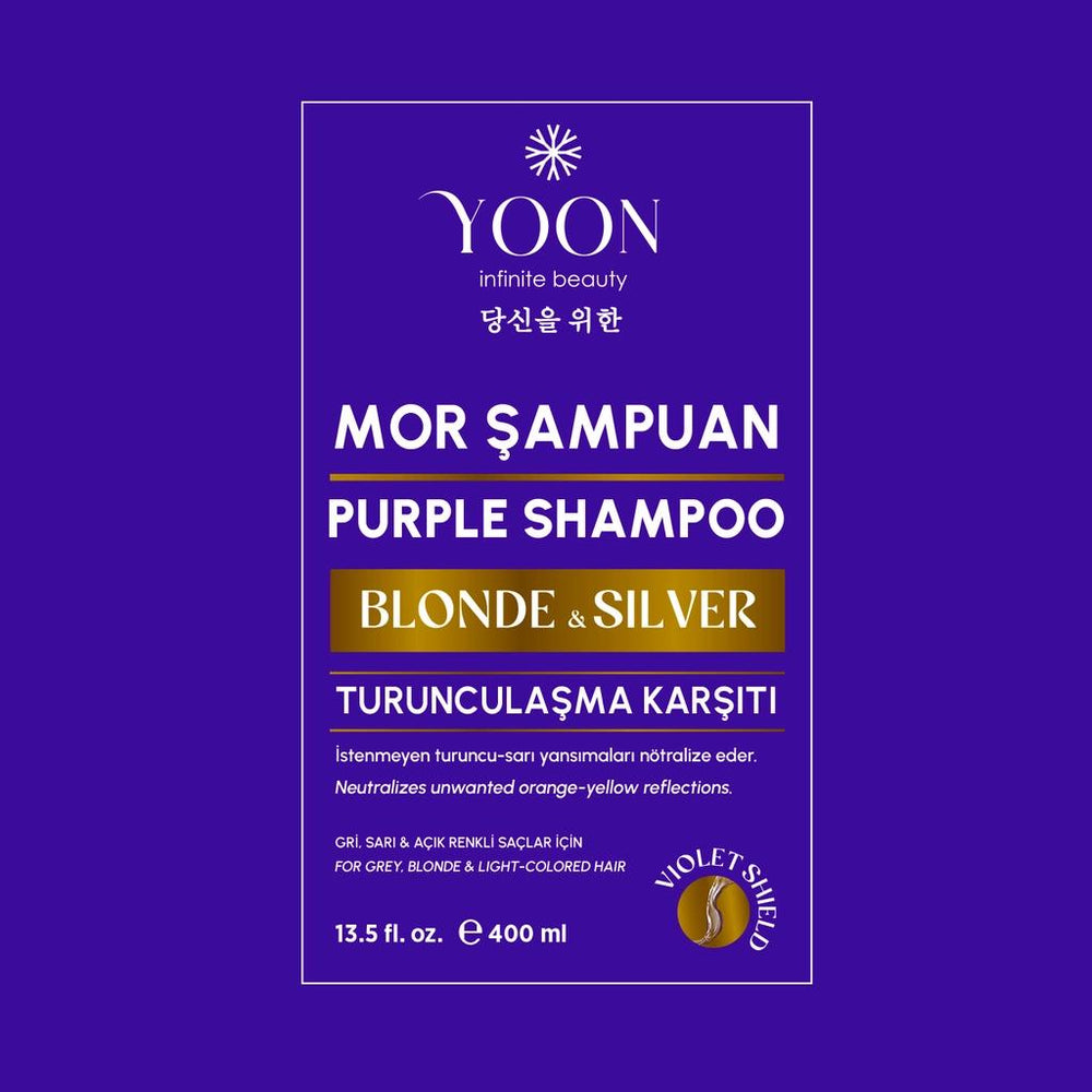 Yoon Anti-Brassiness Purple Shampoo for Blonde Hair 400 ml