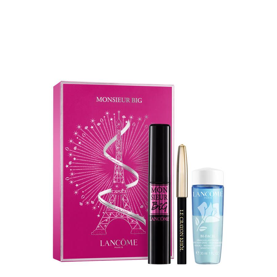 Lancome Monsieur Big Mascara Set with Eyeliner & Bi-Facil 3-Piece Set