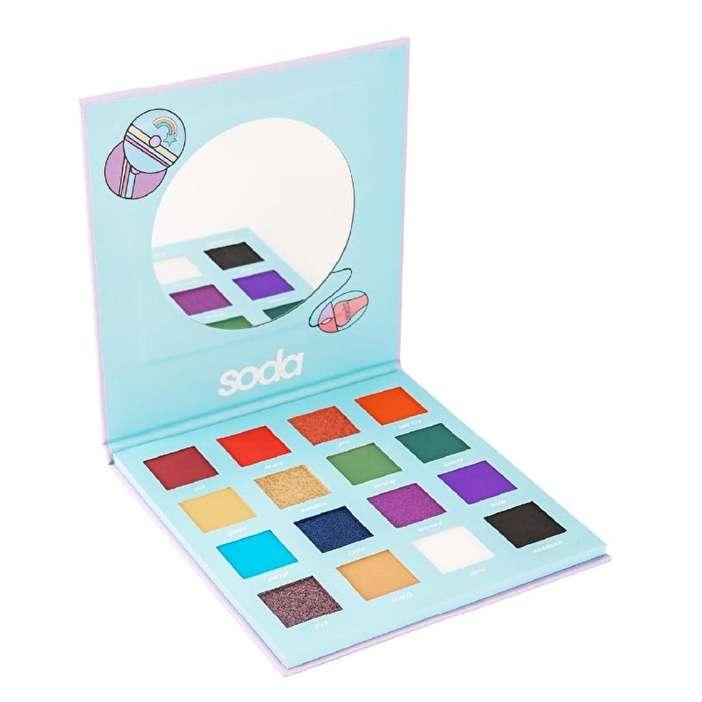 Soda Game Over Far Paleti 001 Old School - 16 Shade Eyeshadow Palette with Matte, Shimmer, Glitter Finish - view 2