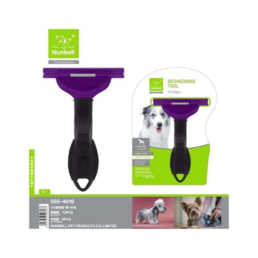 Nunbell LongHair Large Retractable Blade Dog Grooming Comb