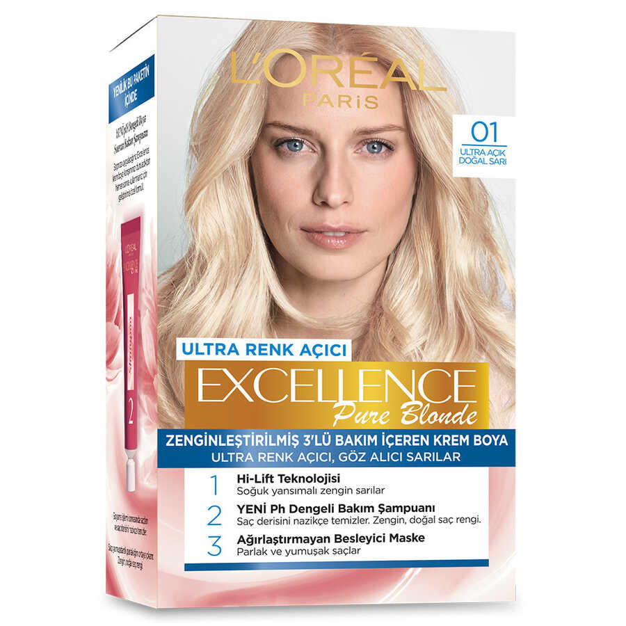L'Oreal Paris Excellence Pure Blonde Hair Dye 01 Ultra Light Blonde