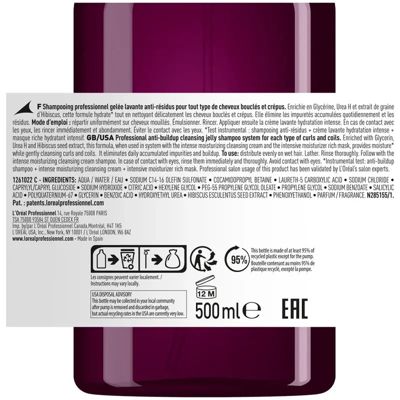 L'Oreal Professionnel Curl Expression Shampoo for Defined Curls 500ml