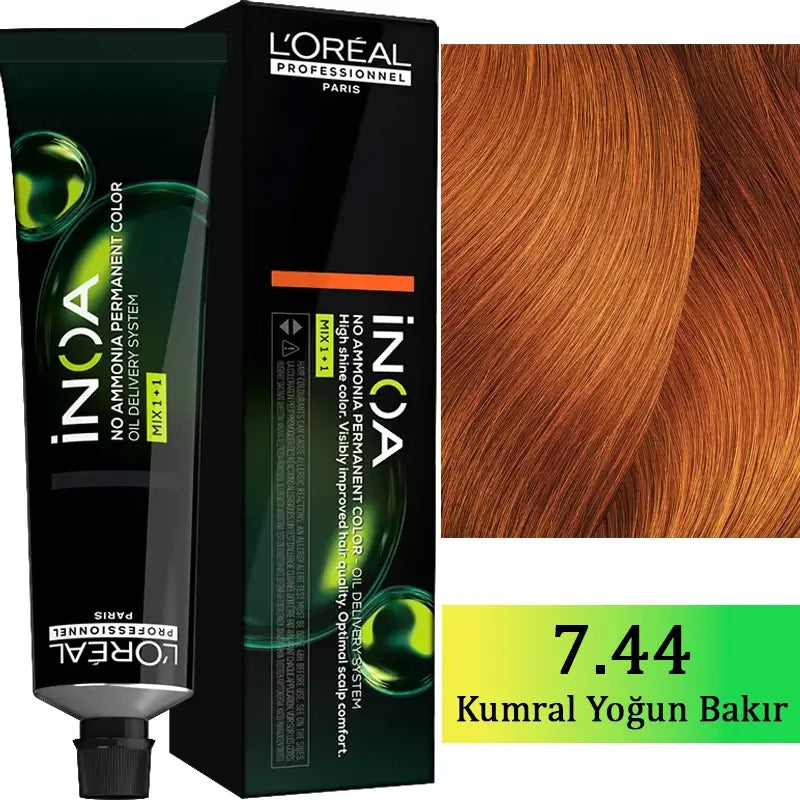 L'Oreal Professionnel Inoa Ammonia-Free Hair Color 7.44 60g