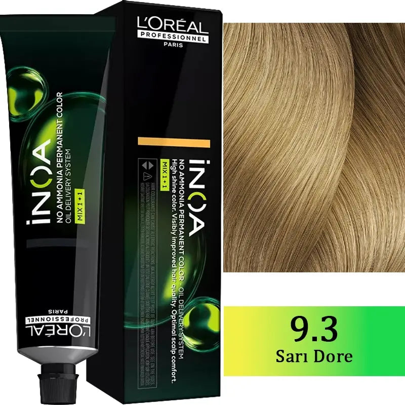 Loreal Professionnel Inoa Ammonia-Free Hair Color 9.3 Golden Blonde 60g