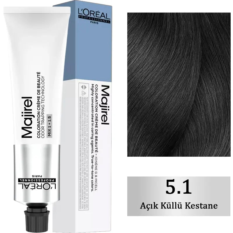 L'Oreal Professionnel Majirel 5.1 Light Ash Brown Hair Dye 60ml