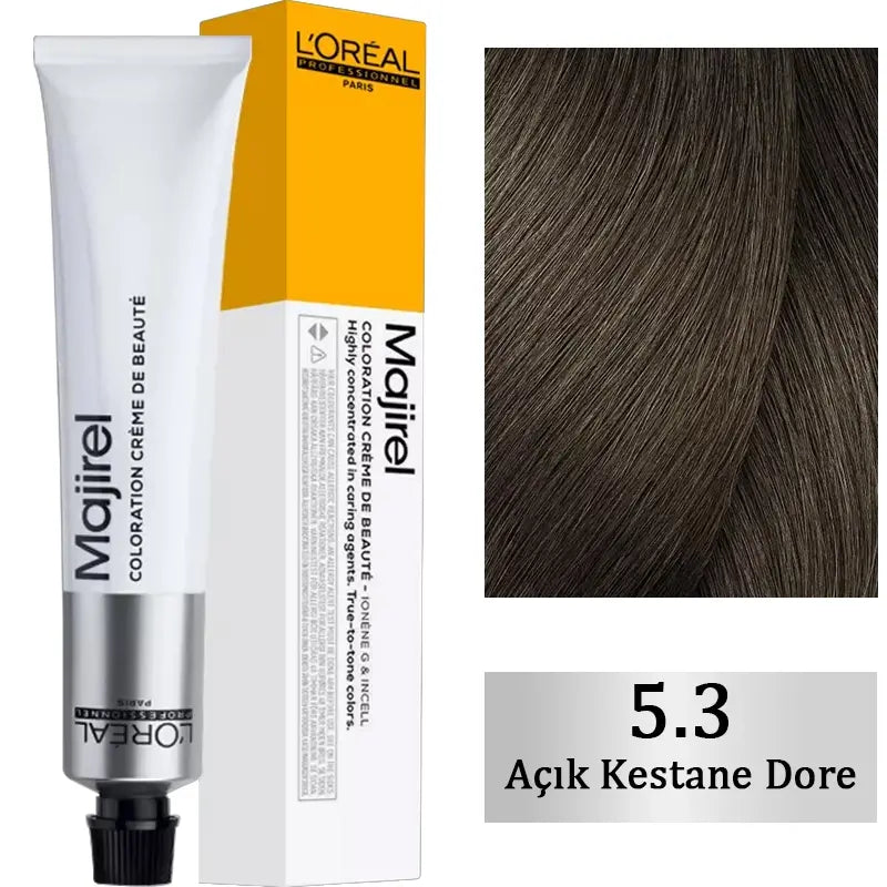 L'Oreal Professionnel Majirel Hair Color 5.3 Light Golden Brown 50ml