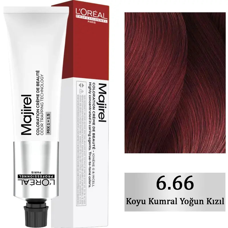 L'Oreal Professionnel Majirel Hair Dye 6.66 Intense Red 60ml