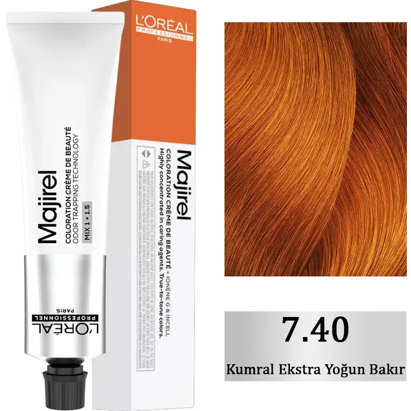 L'Oreal Professionnel Majirel Hair Color 7.40 Intense Copper 60ml