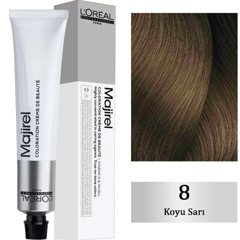 L'Oreal Professionnel Majirel Hair Color Cream 8 Light Blonde 50ml