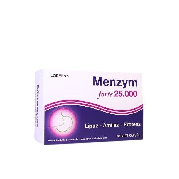 Empati Pharma Loreens MENZYM 25.000 Forte Digestive Support 20 Capsules