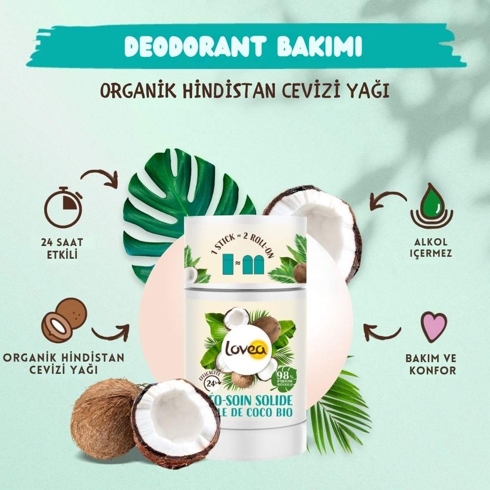 Le Petit Olivier Lovea Organic Coconut Oil Deo Stick 50g