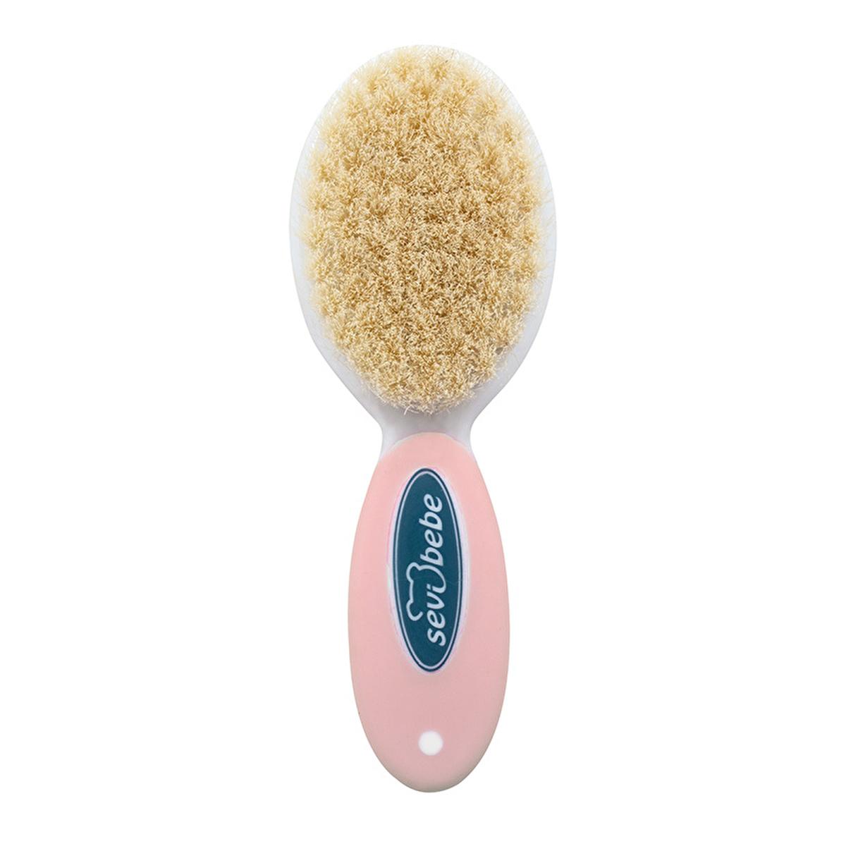 Sevi Bebe Baby Hair Brush and Comb Set - Natural Bristle, Gentle Grooming for Newborns - image 6