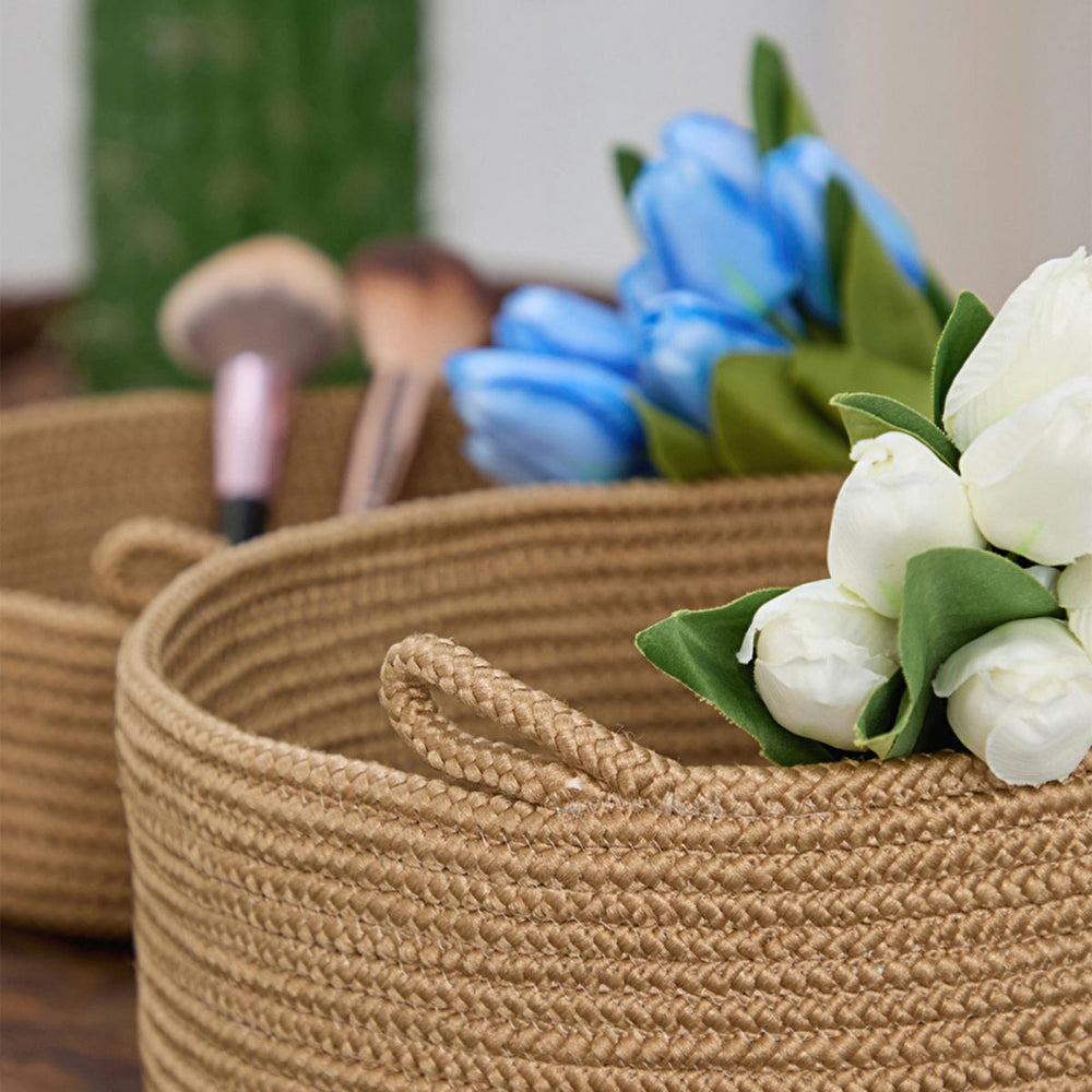 Coco Clementine 2-Piece Jute Storage Baskets Set - Eco-Friendly Home Organization Solution - view 8