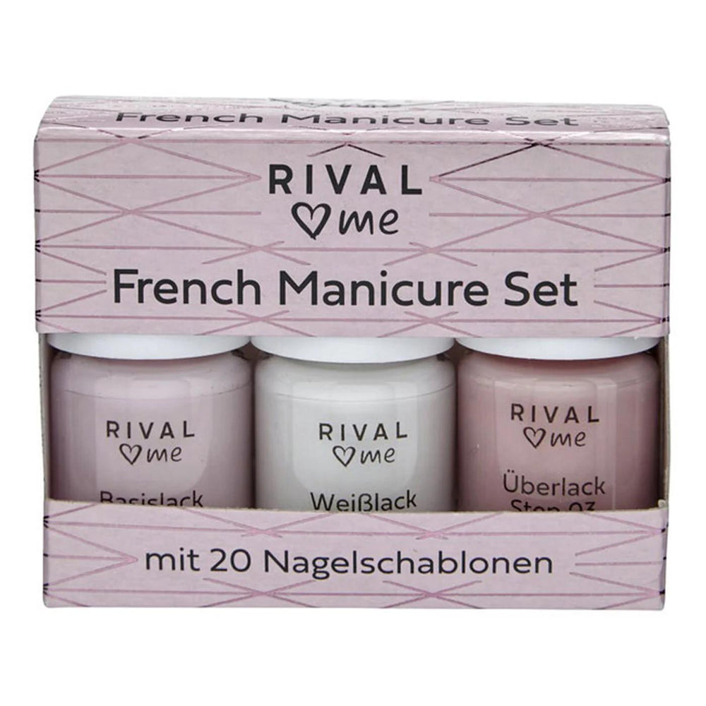 Rival Loves Me French Manicure Set with 20 Stencils 12 ml