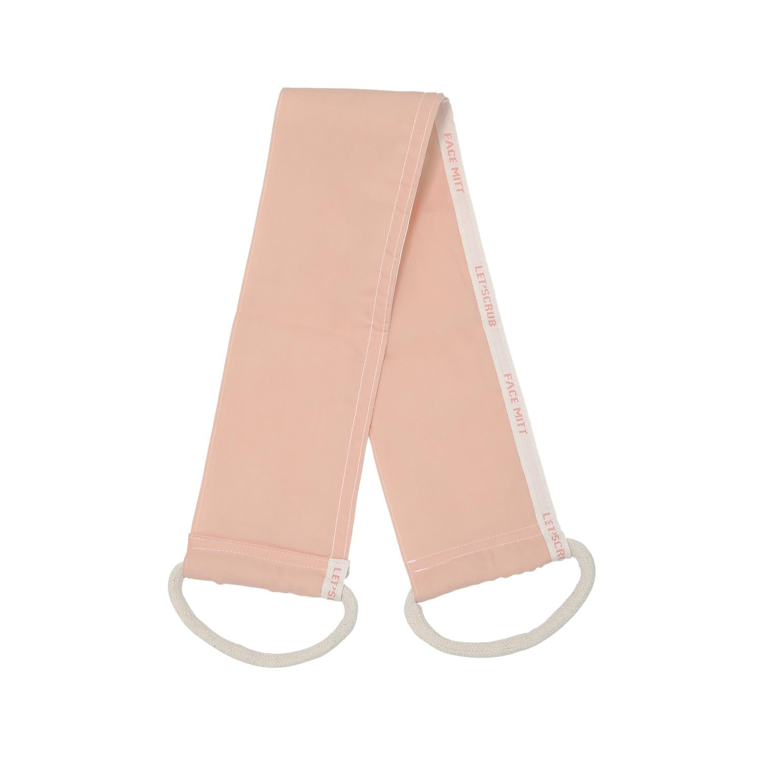Let'scrub Exfoliating Back Bath Mitt for Smooth Skin, Salmon