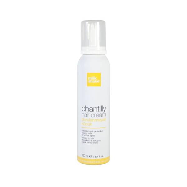 Milk Shake Chantilly Hair Cream: Leave-In Conditioner for Soft, Shiny, & Easy Styling with Milk Protein & UV Protection - 150ml Milk Shake Chantilly Cream: Soft, Shiny Hair - Leave-In hair styling cream, leave-in hair conditioner, chantilly hair cream, milk protein hair treatment, hair shine enhancer, hair styling foam, UV protection hair product, easy hair styling cream, hair cream, leave-in conditioner, milk protein, sunflower seed extract, UV protection, hair care, hair styling, hair treatment, shiny hai