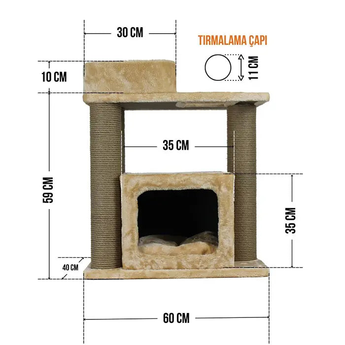 Lotus Pet Design Vilnius Honey Color Cat Scratcher 1 pc